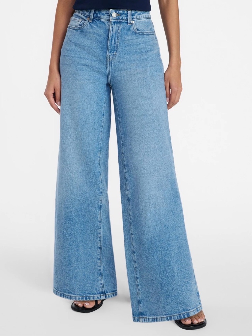 Time and Tru Women Wide Leg Jeans (Size: 12)